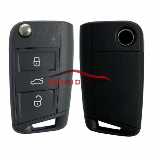 for VW Golf Touran Polo ETC    MQB chip unkeyless 3 button flip remote key  ID: 5G0 959 752AB Original system