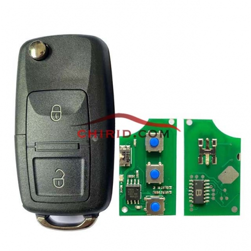 VW 2 buttons remote key with 48 chip and 434mhz FCCID:1J0959753AG