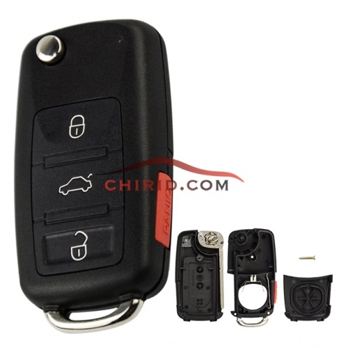 VW Touareg 3+1 button remote key blank