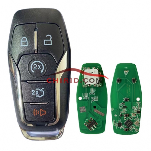 Ford 4+1button aftermarket remote key with 868mhz HITAG PRO keyless
