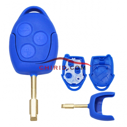 Ford 3 button remote key shell with blade without battery clamp