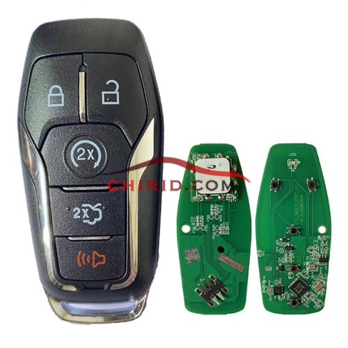 Ford 4+1button aftermarket remote key with 902mhz HITAG PRO keyless