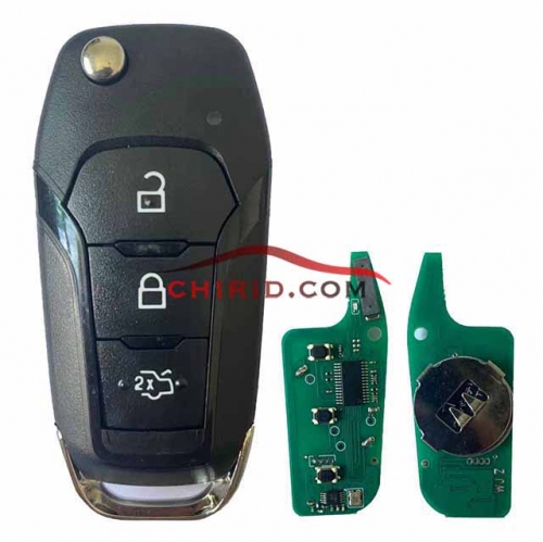 Ford ESCORT 3 button remote key with Hitag Pro chip-434mhz with HU101 blade