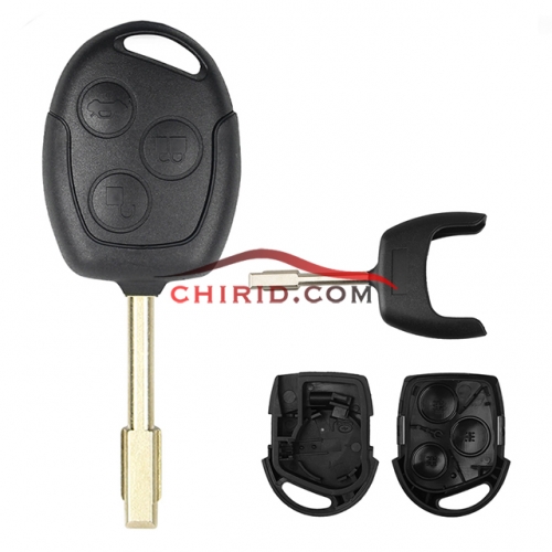 FORD Mondeo 3 button  remote key shell (with battery clamp)
