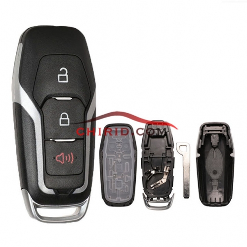 Ford 2+1 button remote key shell with key blade