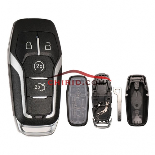 Ford 4 button remote key shell with key blade