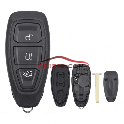 Ford Focus  3 button  remote key shell with "T" type blade