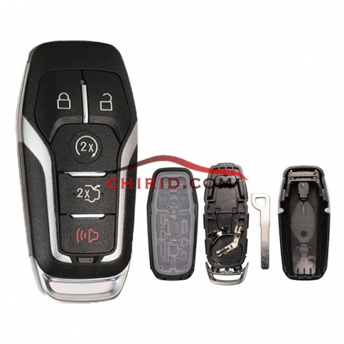 Ford 4+1 button remote key shell with key blade