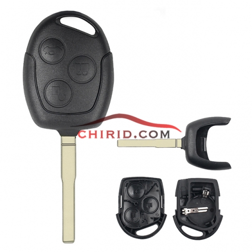 FORD Focus 3 button  remote key shell (with battery clamp)