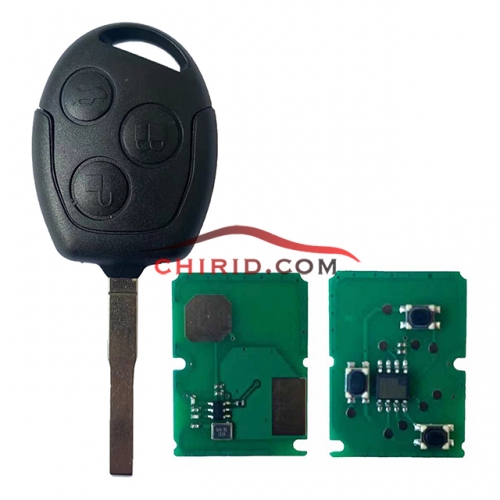 FORD Focus  3 Button Remote key with 4D63 80bit carbon chip . with 315mhz or 434mhz