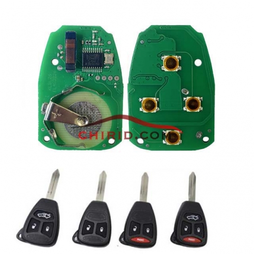 Chrysler remote key with 434mhz PCF7961  chip.please choose  the key shell 2,2+1,3,3+1 button