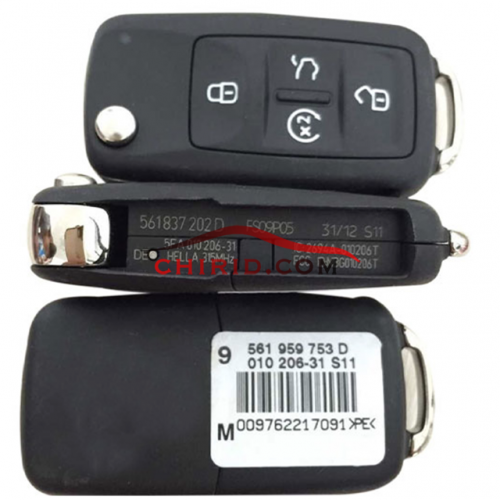 VW Remote Key 4+1Button and 315MHZ FCCID: 561837202D