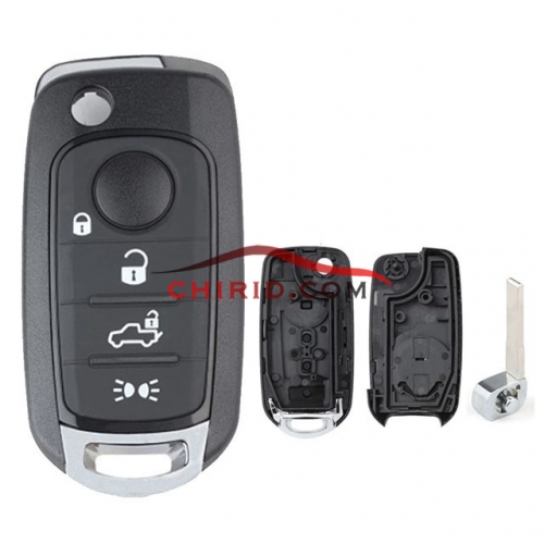 Fiat 4 button flip remote key blank with SIP22 without logo