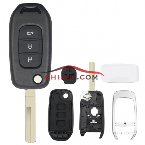 Renault 3 button flip remote key blank