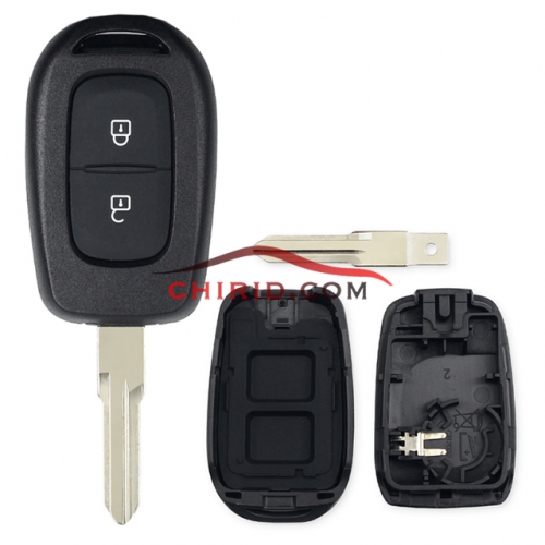 Renault 2 button remote key blank  with VAC102 blade