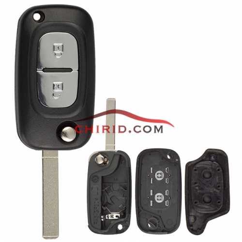 Renault 2 button remote key blank with VA2/307 blade