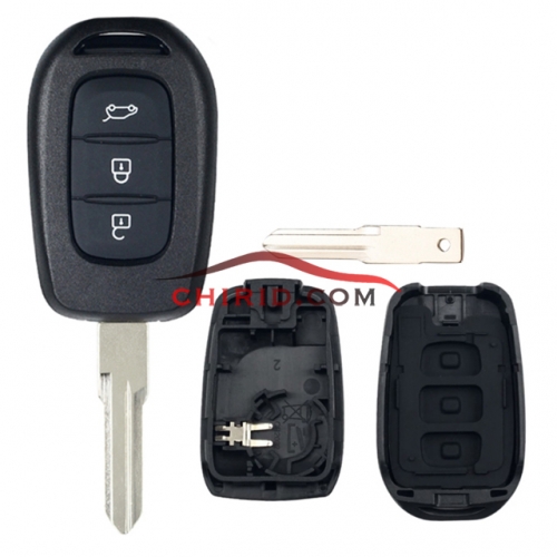 Renault 3 button remote key blank  with VAC102 blade