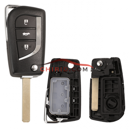 T-oyota 3 button remote key shell  with VA2 307 blade