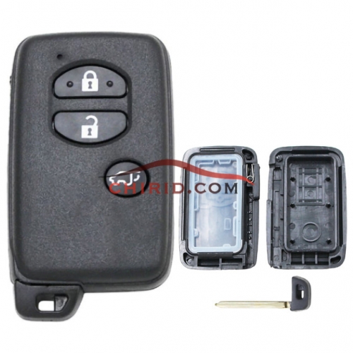 Toyota 3 button remote key shell (round button)