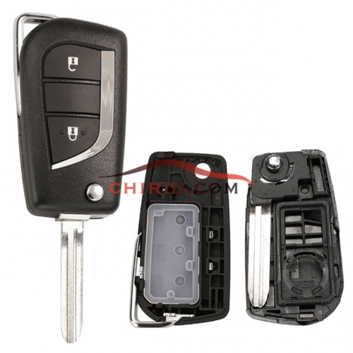 Toyota 2 button remote key shell  with TOY43 blade