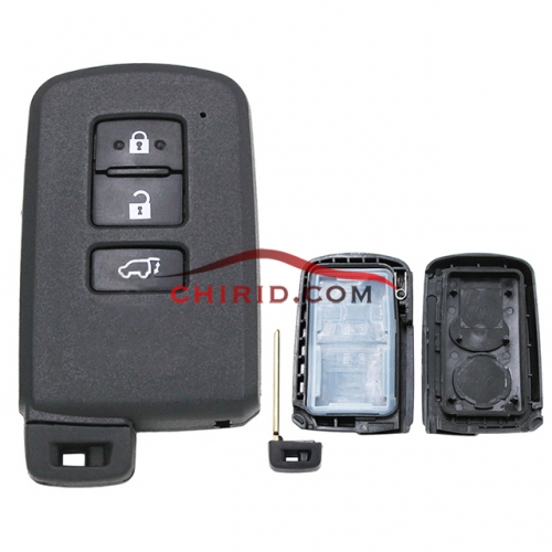 Toyota 3 button remote key shell ,the button is square