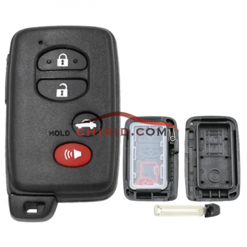 Toyota 3+1 button remote key shell (round button)