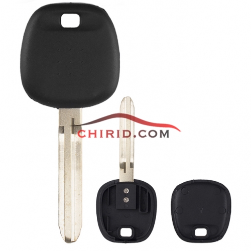 Toyota transponder key blank Toy43 blade with logo with carbon chip part and  TPX long chip part