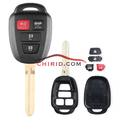 Toyota 3+1 button remote key blank