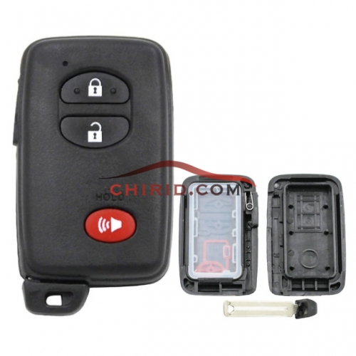 Toyota 2+1 button remote key shell (round button)