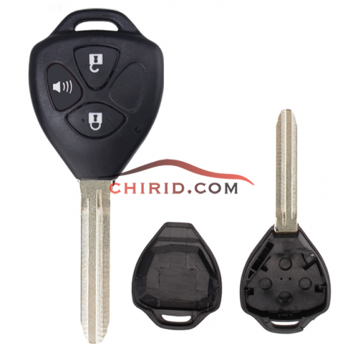 Toyota 3 button remote key shell with Toy43 blade