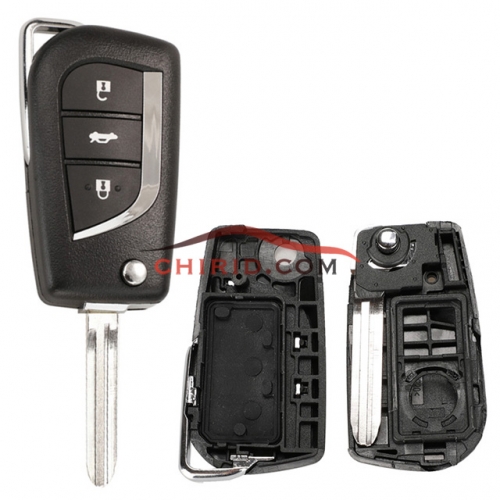 Toyota 3 button remote key shell  with TOY43blade