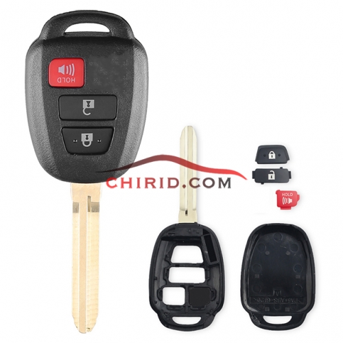 Toyota 2+1 button remote key blank