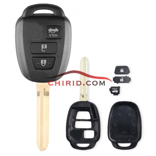 Toyota 3 button remote key blank