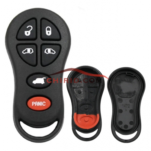 Chrysler 5+1 button remote key shell