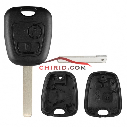 Citroen 2 button remote key with 307 blade