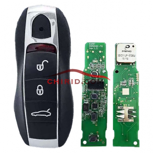 Porsche keyless 3buttons remote key with PCF7953P / HITAG PRO with 434mhz &LED light