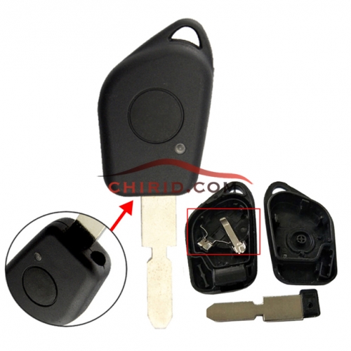 Peugeot 1 button remote  key blank with 4 track blade (without logo)