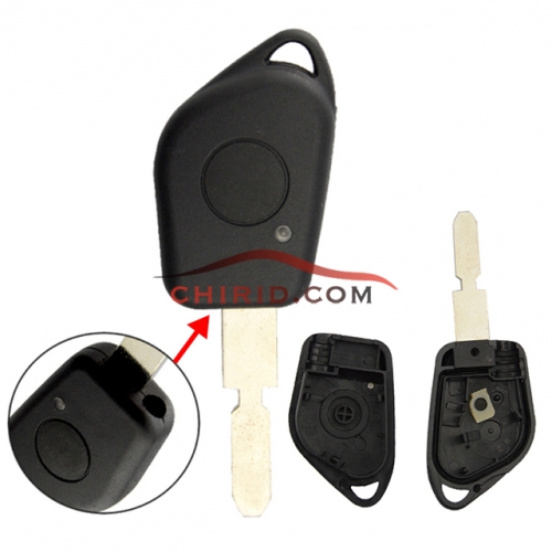 Peugeot 1 button remote  key blank with 4 track blade (without logo) with led light hole