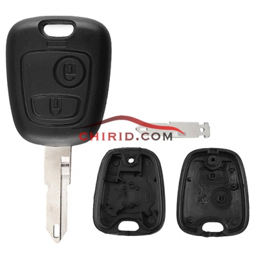 Peugeot 2 button remote key with 206/NE73 blade