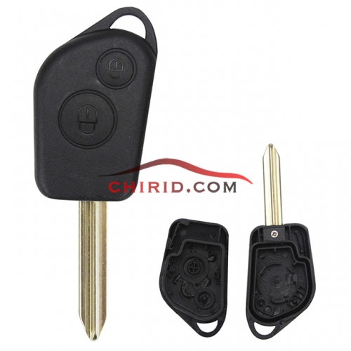 Peugeot 2 button remote  key blank (with battery part without logo) SX9 blade