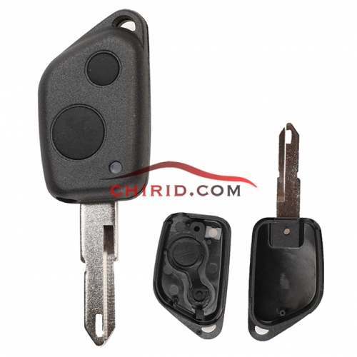 Peugeot 2 button remote  key blank without battery part without logo