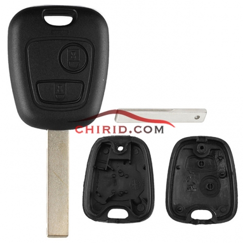 Peugeot 2 buttons key blank with HU83/407 blade