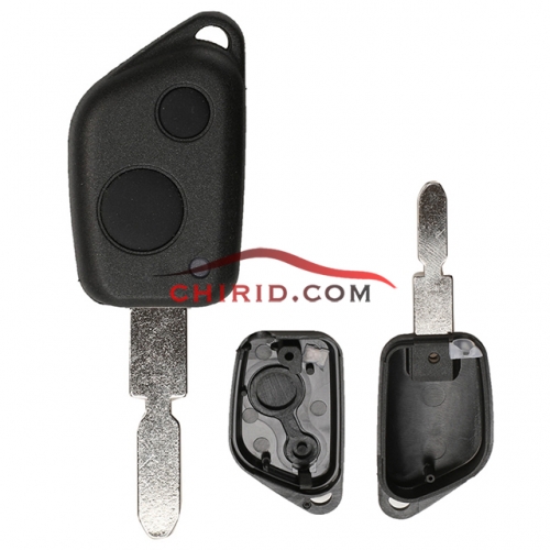 Peugeot 2 button remote  key blank with 4 track blade (without logo)