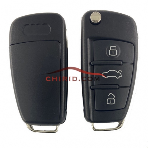 FCCID:8VO837220/8VO837220D/8VO837220G Audi MQB48 unkeyless 3 button flip remote key with AES48 chip-434mhz ASK model