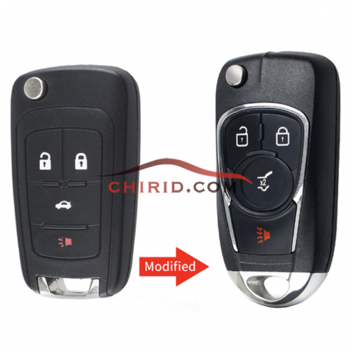 Buick modified 3+1  button key blank keyless model