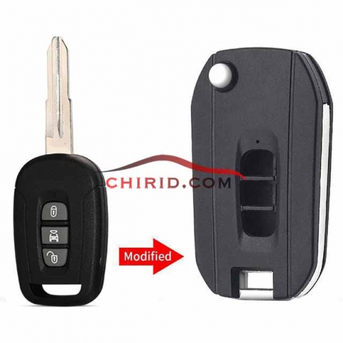 Chevrolet 3 button modified remote key blank