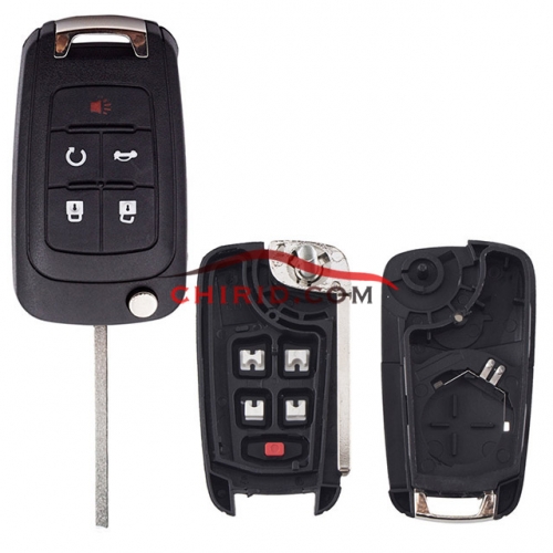 Opel 4+1 button remote key blank with panic