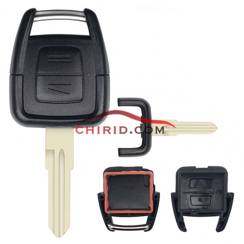 Opel 2 button remote key shell with right blade