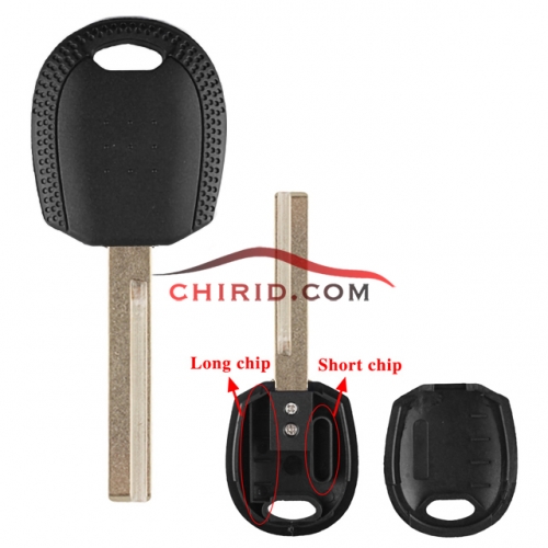 kia transponder key blank can put long glass chip with left groove