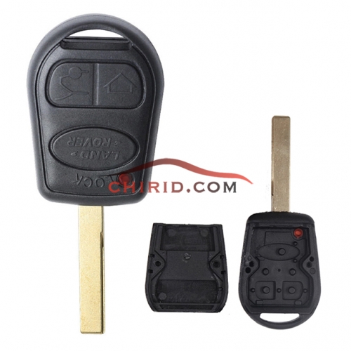 Landrover 3 button remote key blank with 2 track blade